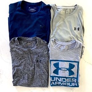 Lot of 4 Men’s Under Armour Short Sleeve T-shirts Size Large